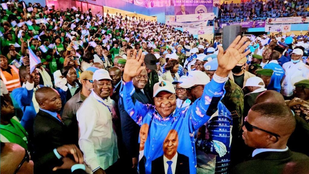 ​Le président centrafricaine Faustin-Archange Touadéra lors de son investiture comme candidat à la présidentielle du 28 décembre 2025