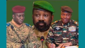 Les trois dirigeants des pays de l’AES : Ibrahim Traoré, Assimi Goïta et Abdourahamane Tiani