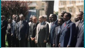 Le 20 juin 1990 à La Baule, le président Mitterrand était accompagné de plusieurs chefs d'État africains